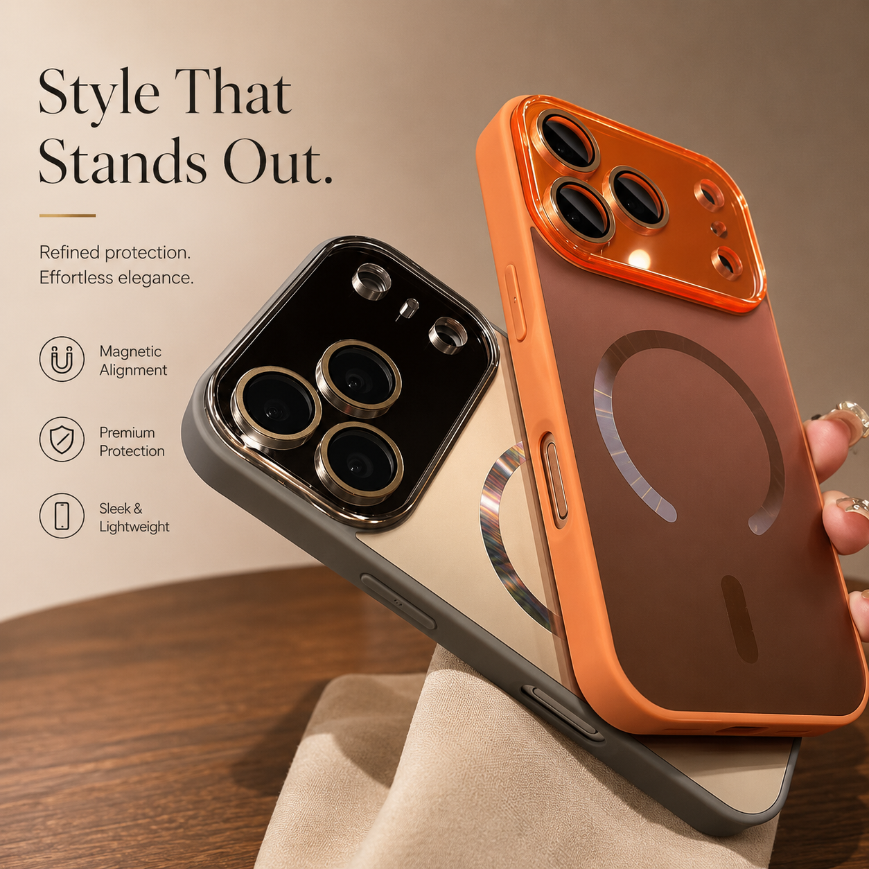 Premium iPhone Case MagSafe Compatible Magnetic Shockproof Cover Camera Protection Anti Scratch Slim Lightweight Protective Full Coverage Design