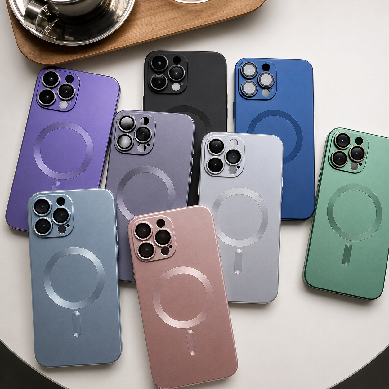 Premium iPhone Case MagSafe Compatible Magnetic Silicone Cover Shockproof Camera Lens Protection Matte Anti Fingerprint Slim Full Coverage