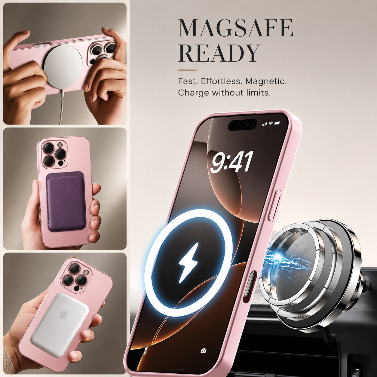 Premium iPhone Case MagSafe Compatible Magnetic Silicone Cover Shockproof Camera Lens Protection Matte Anti Fingerprint Slim Full Coverage