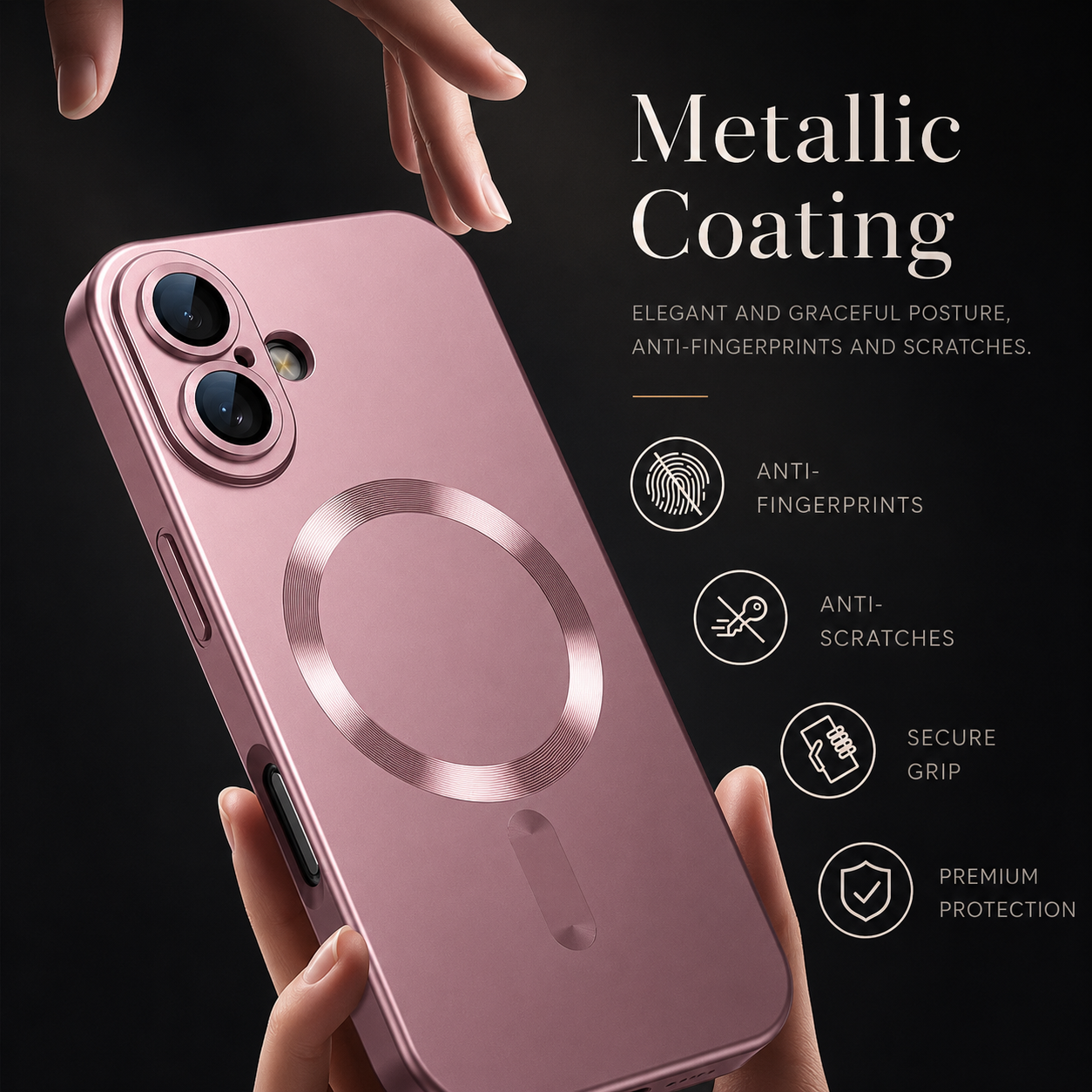 Premium iPhone Case MagSafe Compatible Magnetic Silicone Cover Shockproof Camera Lens Protection Matte Anti Fingerprint Slim Full Coverage