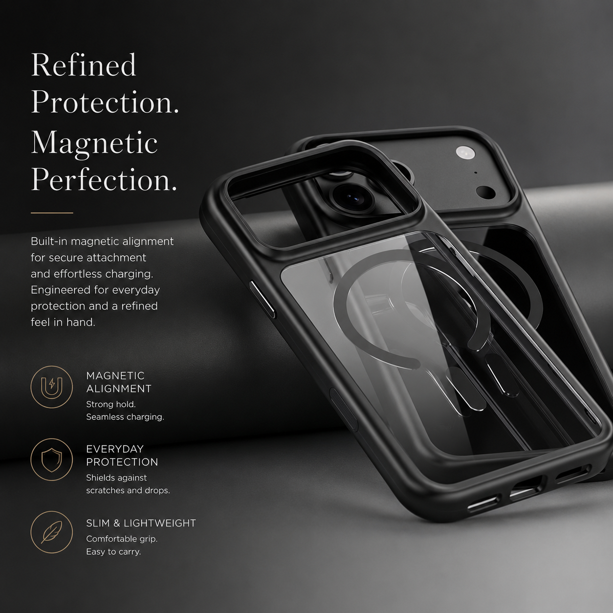 Premium iPhone Case MagSafe Compatible Magnetic TPU PC Shockproof Cover Camera Button Camera Protection Anti Fingerprint Matte Slim Full Coverage