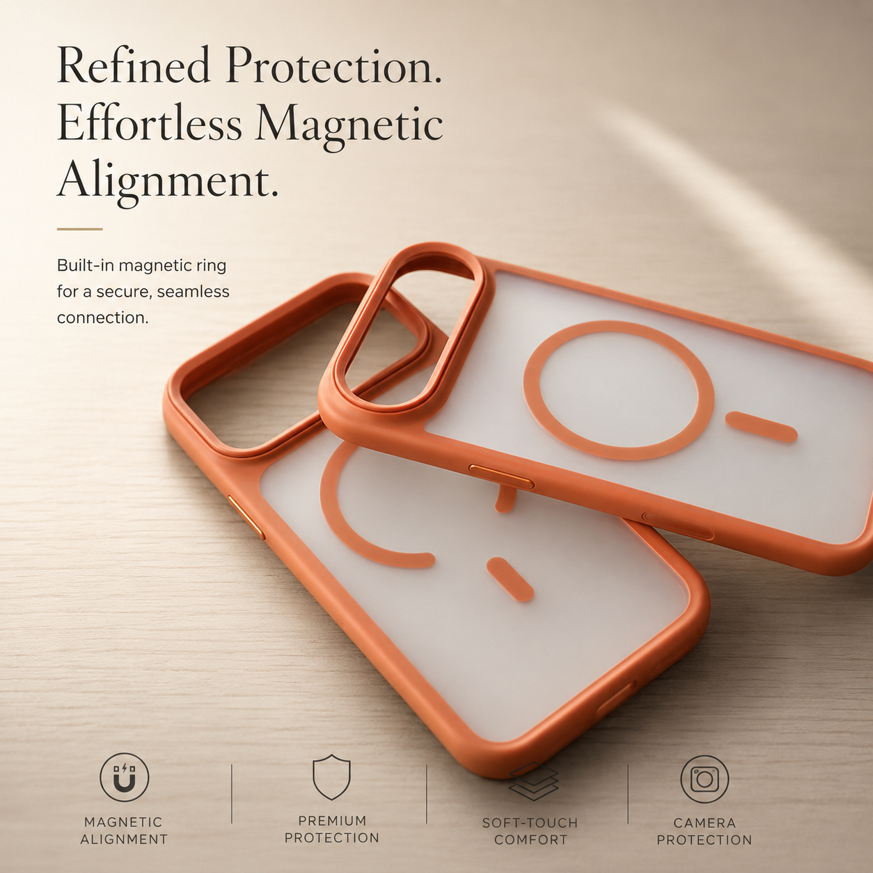 Premium iPhone Case MagSafe Compatible Magnetic TPU PC Shockproof Cover Camera Button Camera Protection Anti Fingerprint Matte Slim Full Coverage