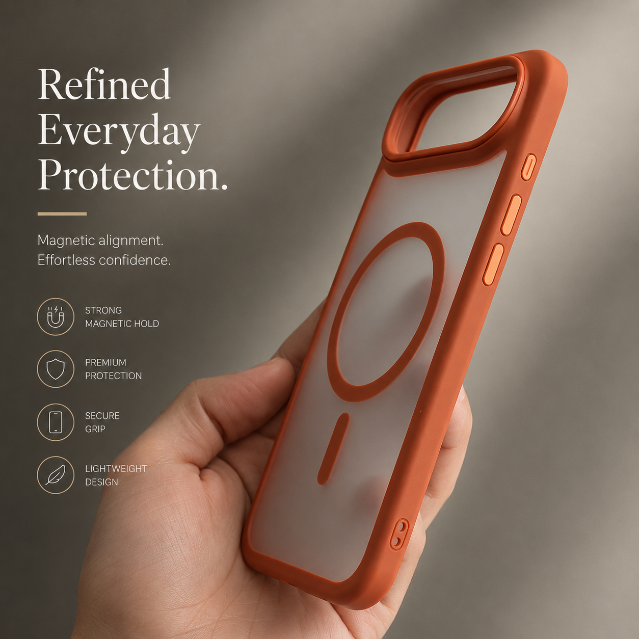 Premium iPhone Case MagSafe Compatible Magnetic TPU PC Shockproof Cover Camera Button Camera Protection Anti Fingerprint Matte Slim Full Coverage