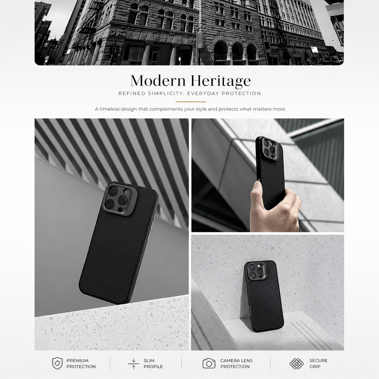 Premium iPhone Case MagSafe Compatible Magnetic TPU PC Shockproof Cover Lens Protector Camera Protection Slim Lightweight Anti Scratch Design