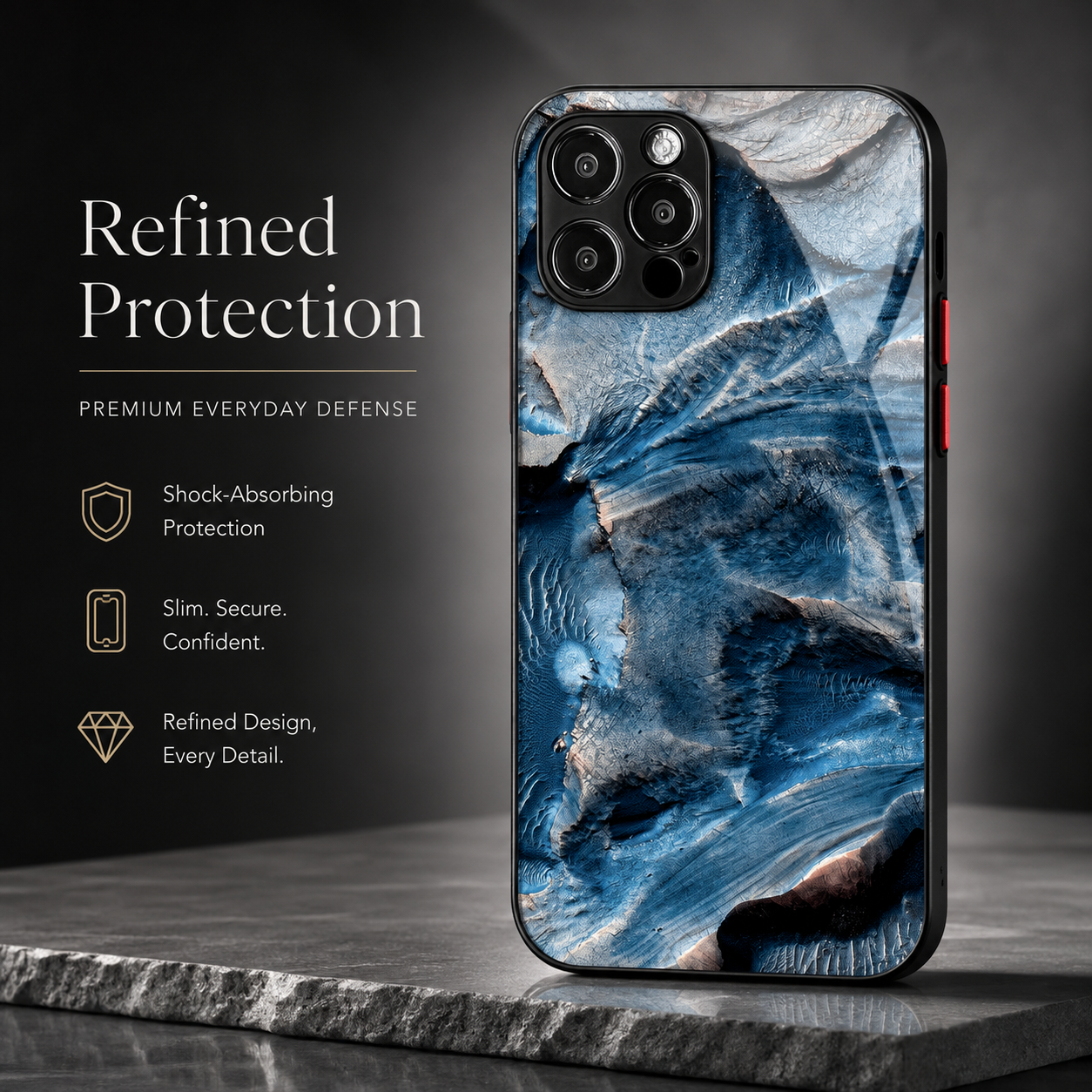 Premium iPhone Case MagSafe Compatible Marble Pattern Gold Frame Magnetic Cover Shock Absorbing Protective Camera Lens Guard Slim Full Coverage Design