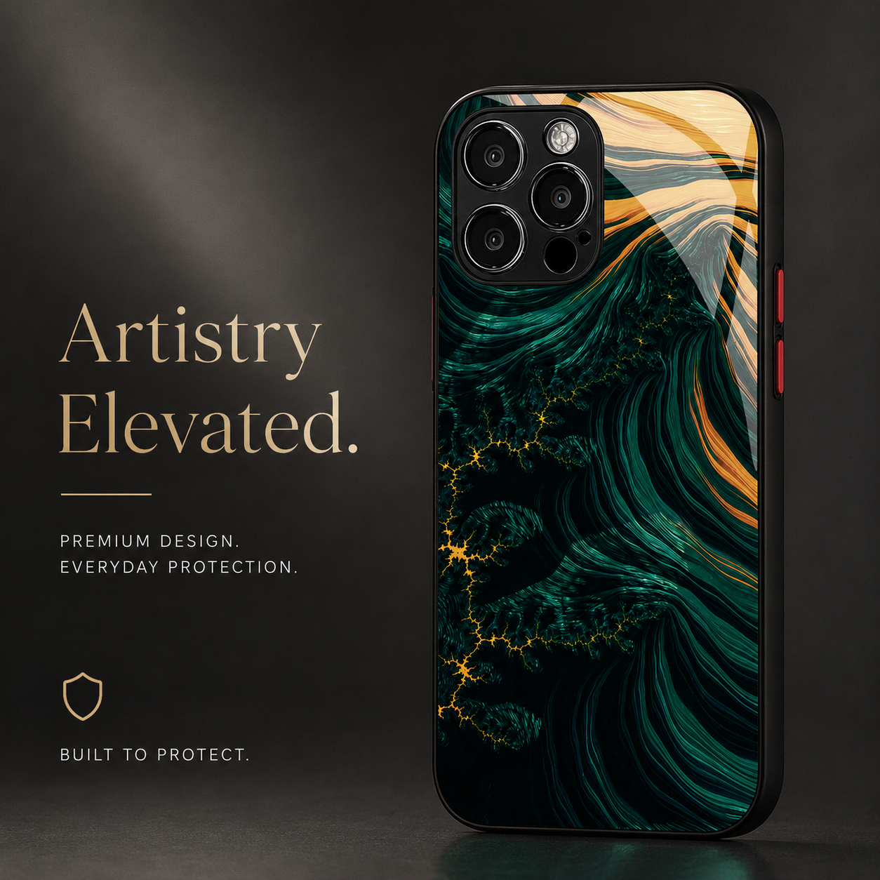 Premium iPhone Case MagSafe Compatible Marble Pattern Gold Frame Magnetic Cover Shock Absorbing Protective Camera Lens Guard Slim Full Coverage Design