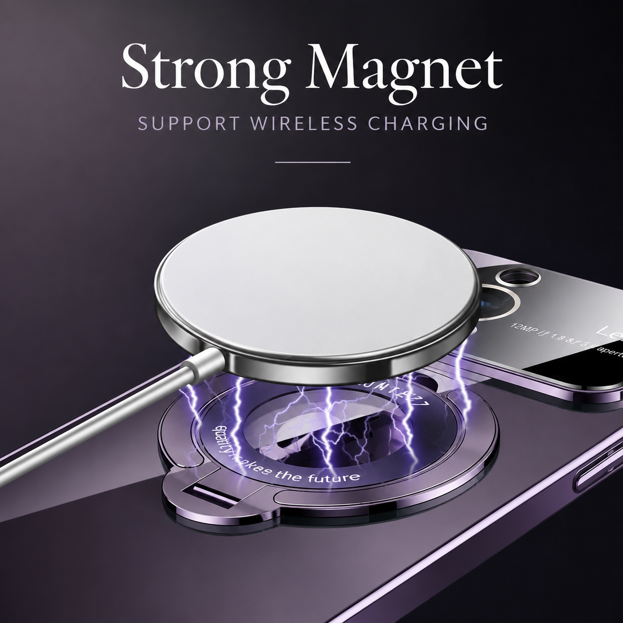 Premium iPhone Case MagSafe Compatible Matte Hard PC Cover Ring Stand Magnetic Shockproof Protective Camera Lens Guard Ultra Thin Slim Design