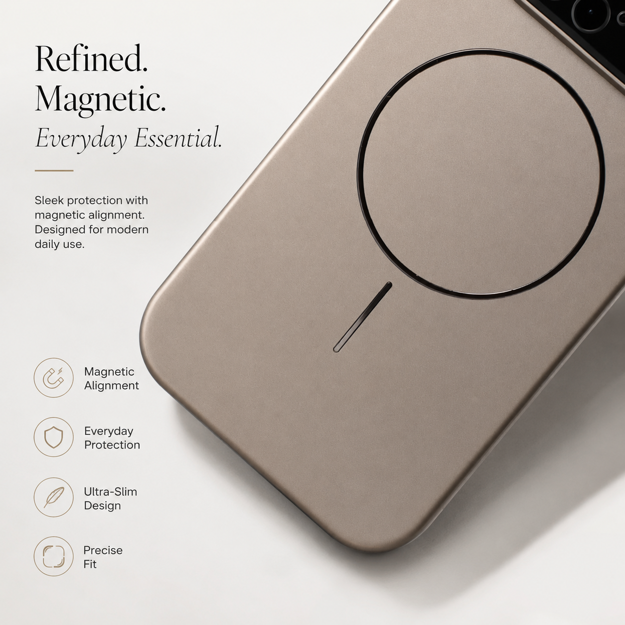 Premium iPhone Case MagSafe Compatible Matte Magnetic Cover Shockproof PC Camera Protection Anti Fingerprint Non Slip Slim Half Wrapped Design