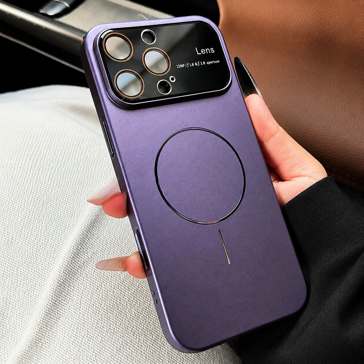 Premium iPhone Case MagSafe Compatible Matte Magnetic Cover Shockproof PC Camera Protection Anti Fingerprint Non Slip Slim Half Wrapped Design