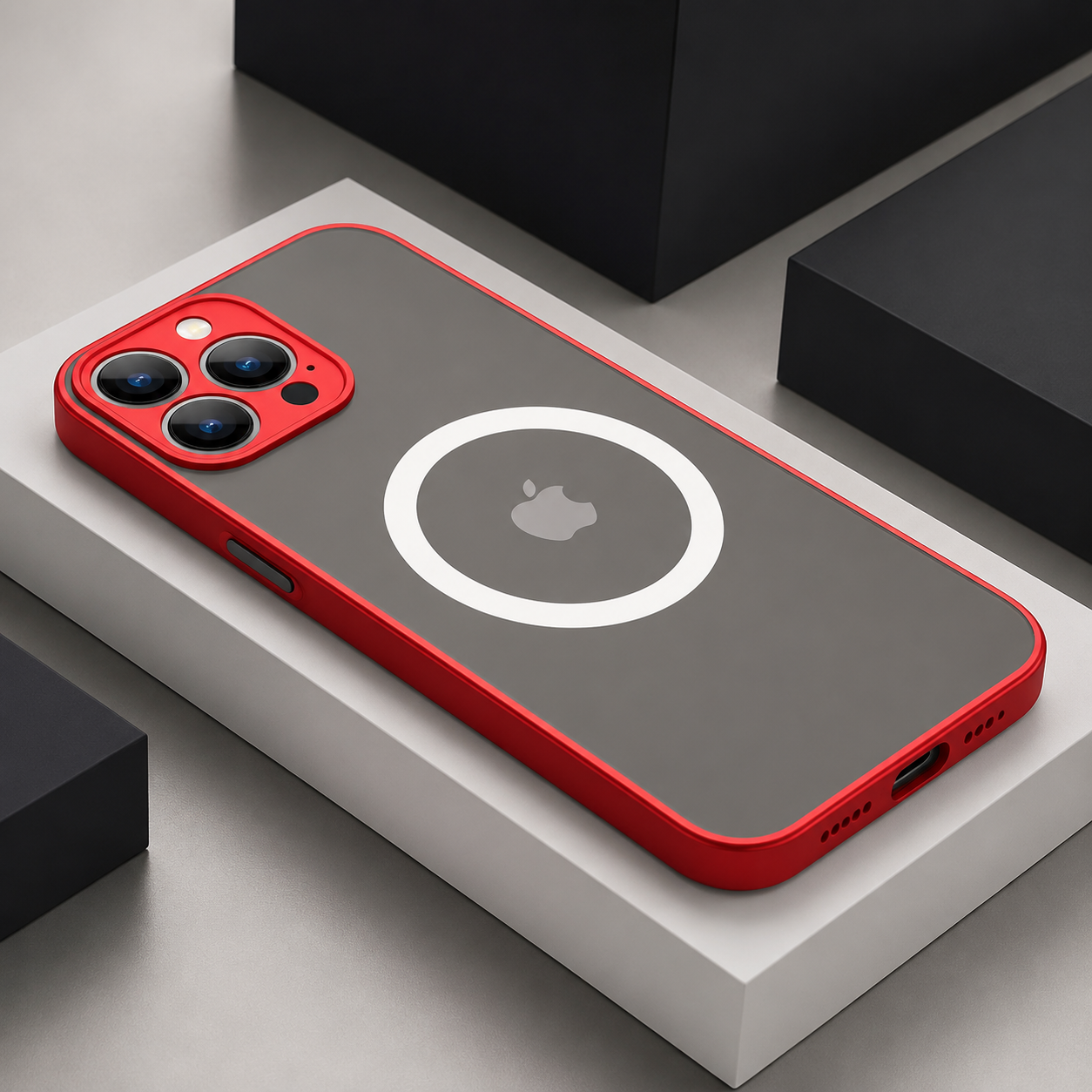 Premium iPhone Case MagSafe Compatible Matte Slim Cover Magnetic Shockproof Protective Camera Lens Guard Clean Finish Minimal Design