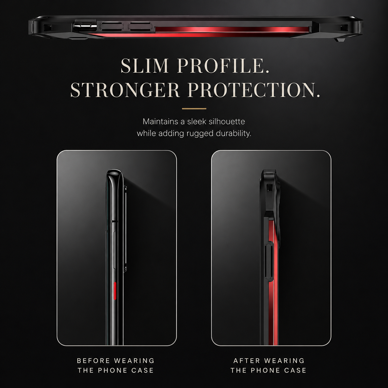 Premium iPhone Case MagSafe Compatible Military Armor Rugged Cover Dual Layer Metal Frame Tempered Glass Full Body Shockproof Camera Protection