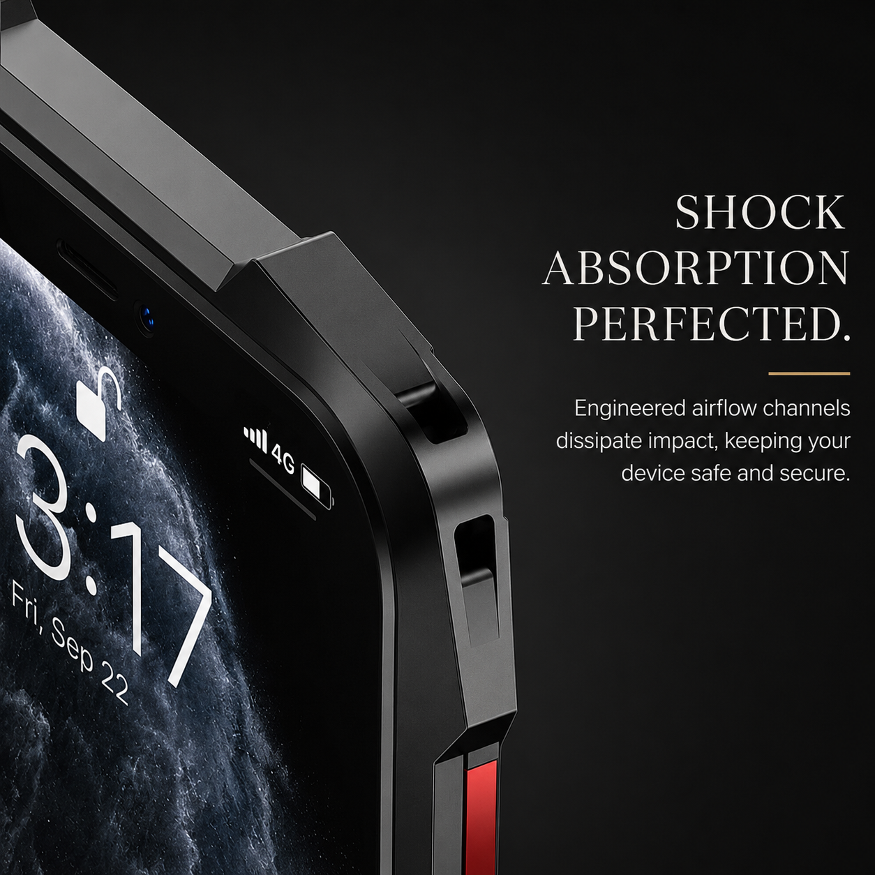 Premium iPhone Case MagSafe Compatible Military Armor Rugged Cover Dual Layer Metal Frame Tempered Glass Full Body Shockproof Camera Protection