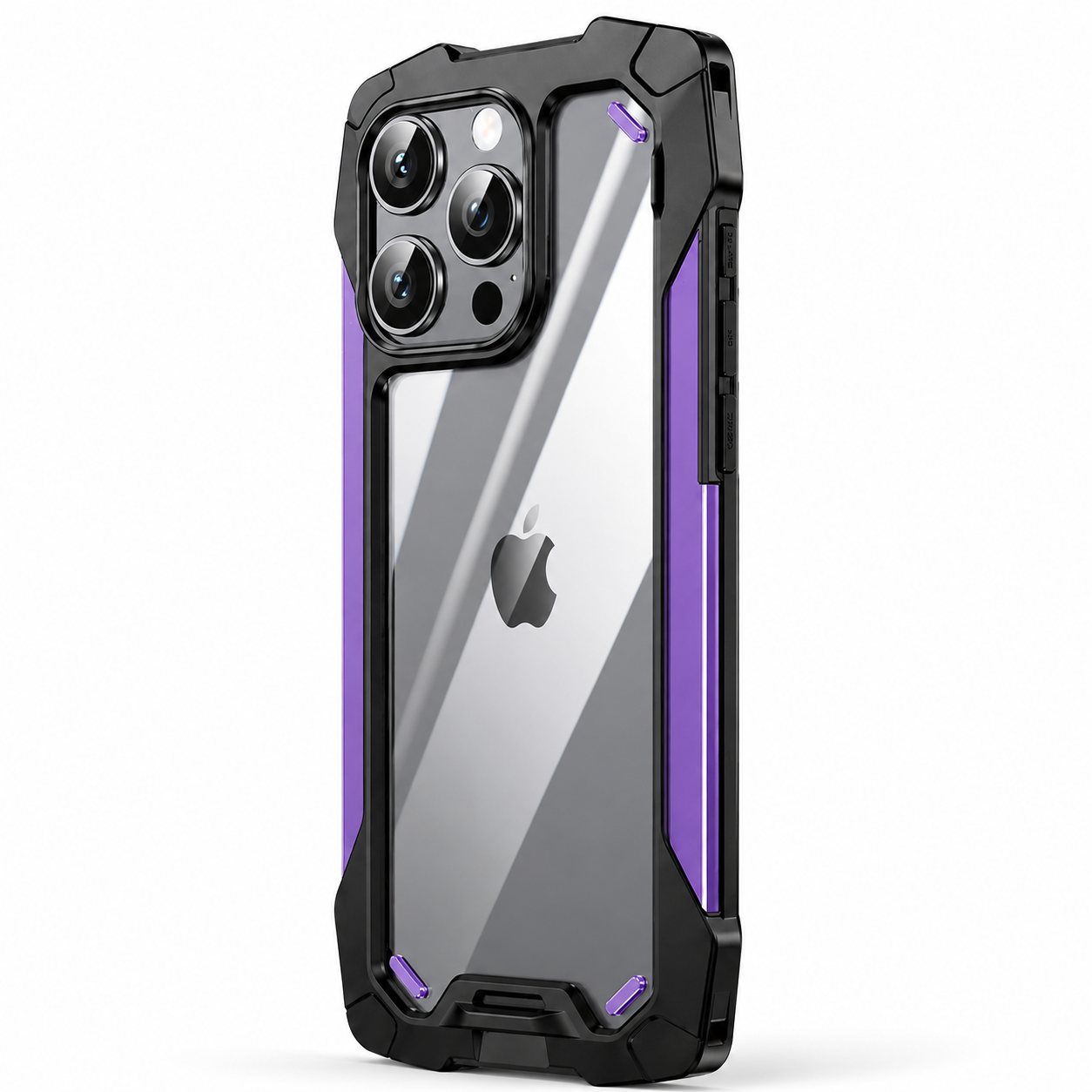 Premium iPhone Case MagSafe Compatible Military Armor Rugged Cover Dual Layer Metal Frame Tempered Glass Full Body Shockproof Camera Protection