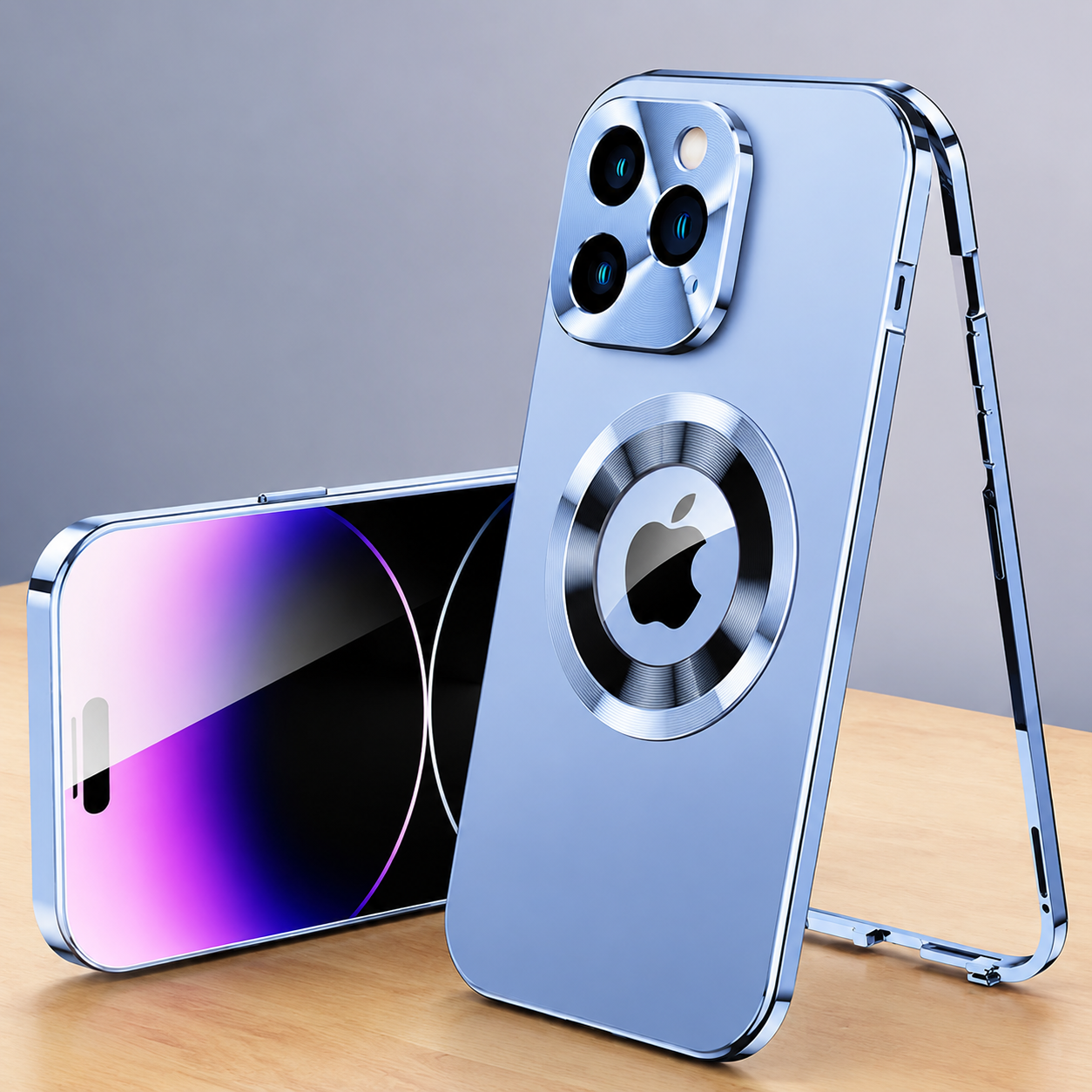 Premium iPhone Case MagSafe Compatible Privacy Screen Double Sided Tempered Glass Metal Frame 360 Full Body Shockproof Cover Camera Lens Protection Slim Design