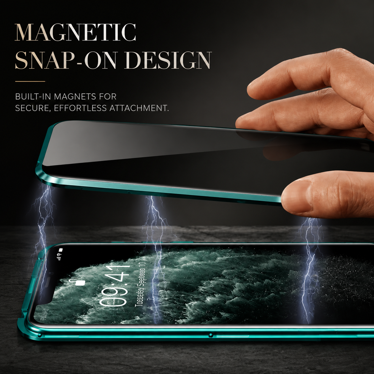 Premium iPhone Case MagSafe Compatible Privacy Screen Glass Cover 360 Full Body Magnetic Shock Absorbing Protective Camera Lens Guard Slim Design