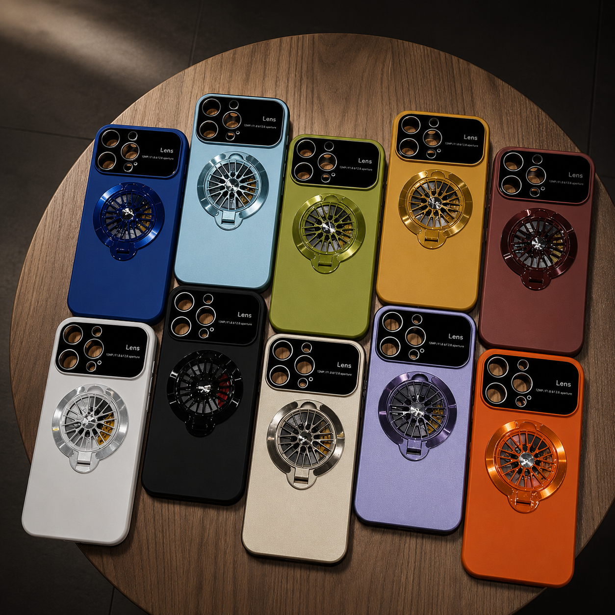 Premium iPhone Case MagSafe Compatible Rotating Ring Stand Magnetic Cover Foldable Kickstand Shockproof Protective Camera Lens Protection Slim Design