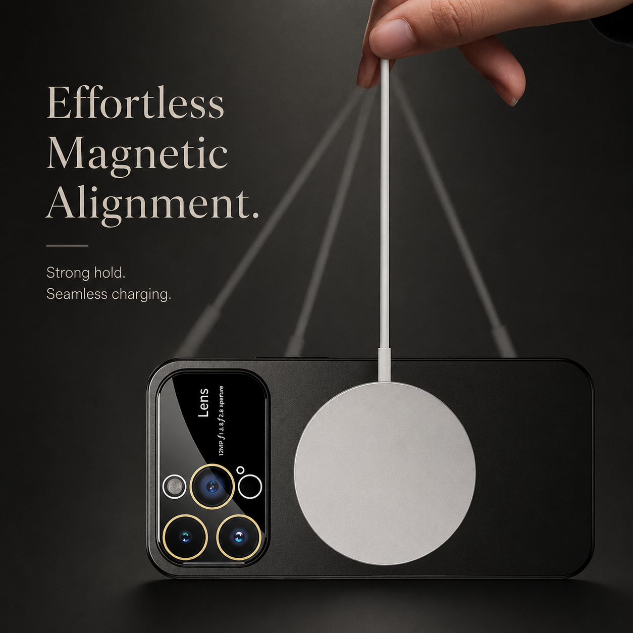 Premium iPhone Case MagSafe Compatible Rotating Ring Stand Magnetic Cover Foldable Kickstand Shockproof Protective Camera Lens Protection Slim Design
