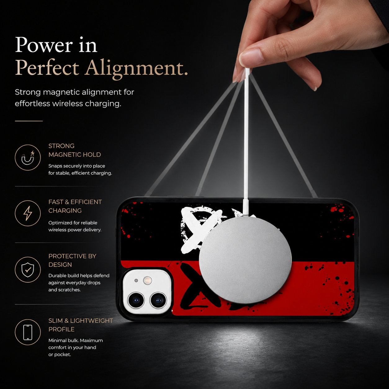Premium iPhone Case MagSafe Compatible Rugged Armor Bumper Cover Shockproof Protective Frame Camera Lens Protection Slim Grip Full Coverage Design