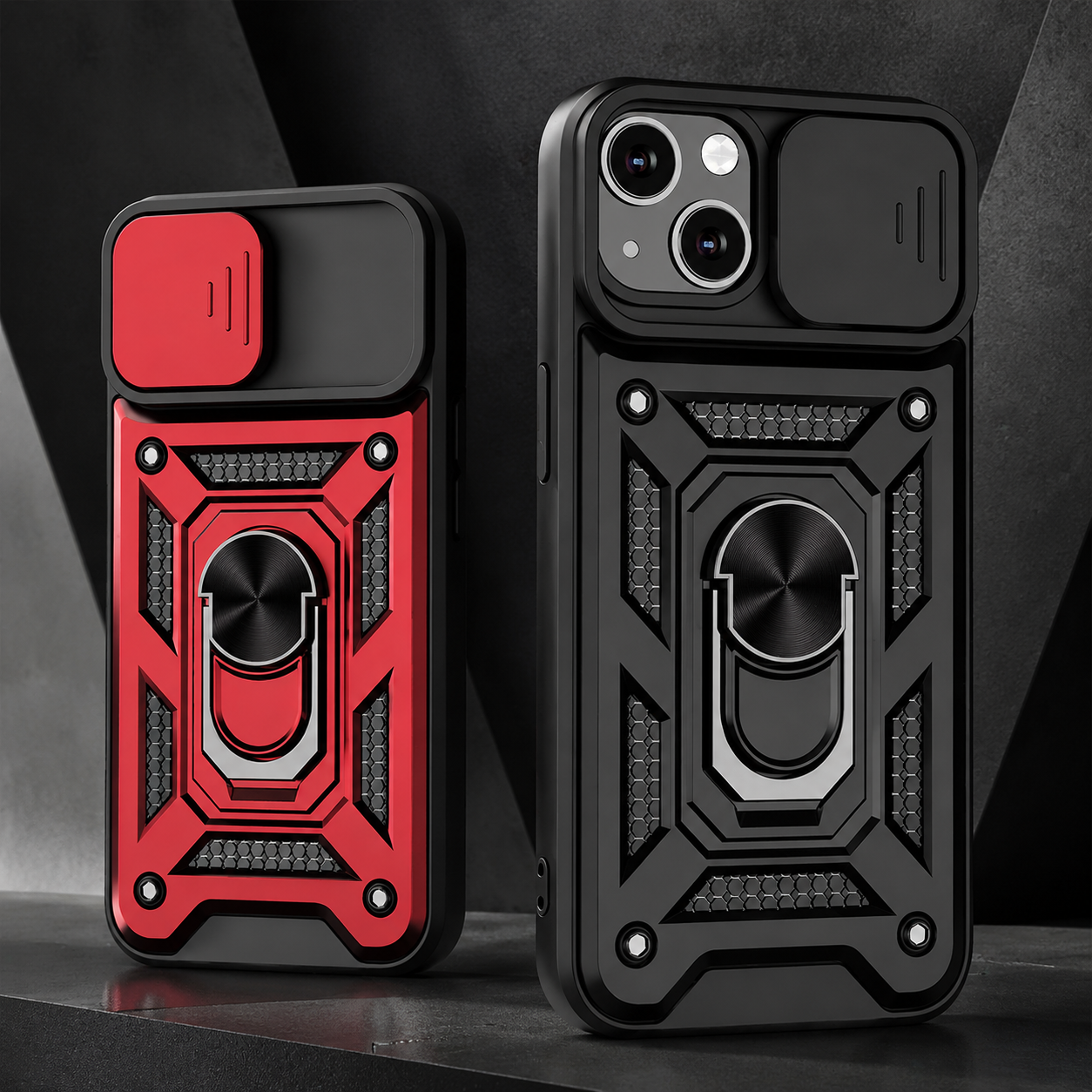 Premium iPhone Case MagSafe Compatible Rugged Armor Cover Kickstand Card Holder Magnetic Shockproof Heavy Duty Protective Camera Guard 360 Design