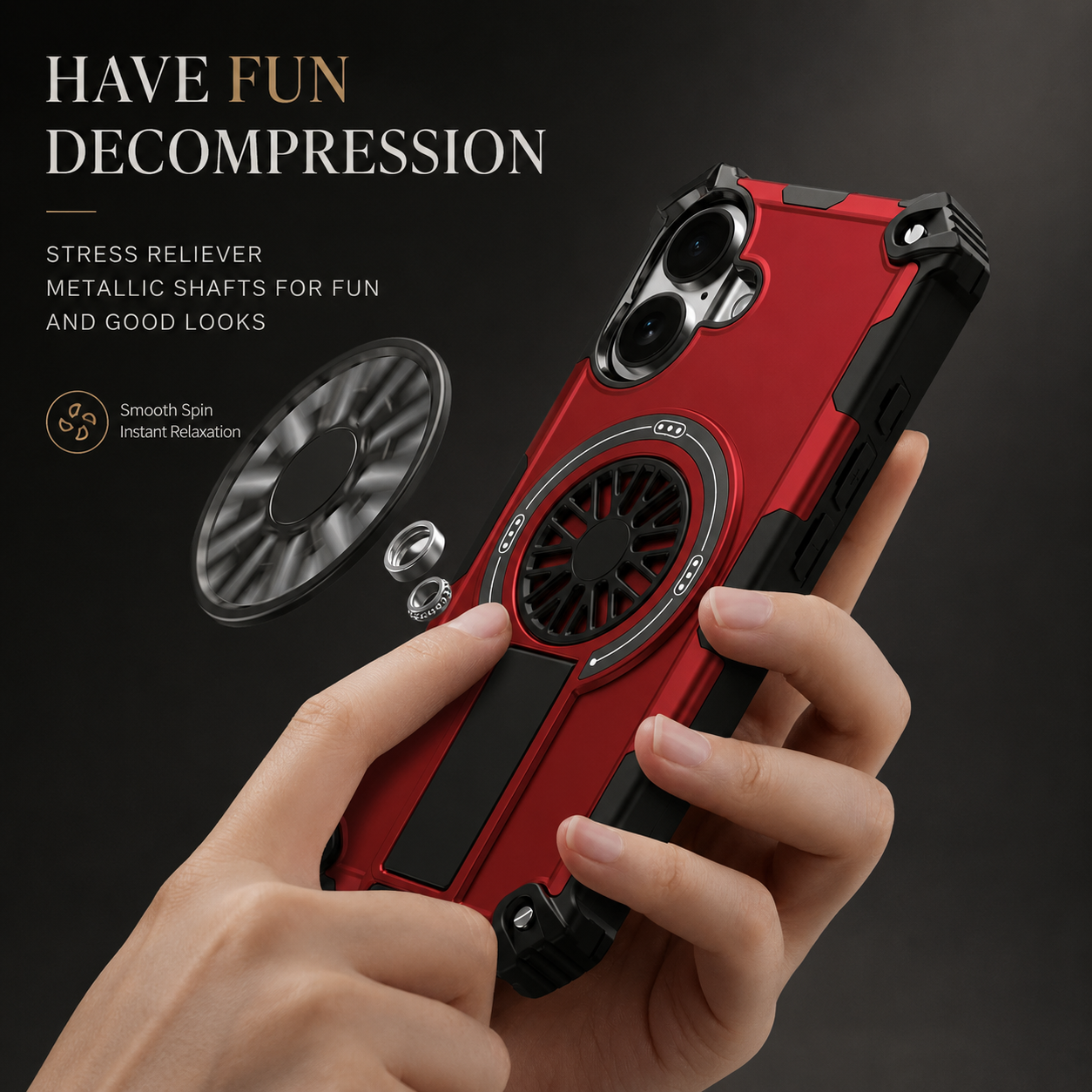 Premium iPhone Case MagSafe Compatible Rugged Armor Magnetic Cover Bracket Stand Dual Layer Shockproof PC TPU Anti Fingerprint Full Coverage Protection