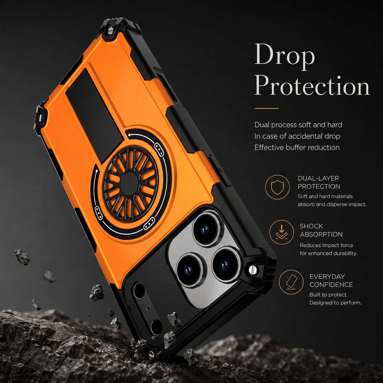 Premium iPhone Case MagSafe Compatible Rugged Armor Magnetic Cover Bracket Stand Dual Layer Shockproof PC TPU Anti Fingerprint Full Coverage Protection