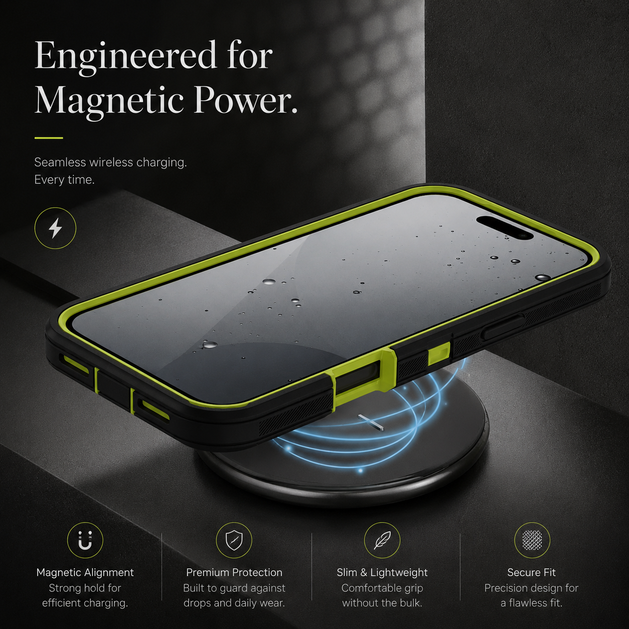 Premium iPhone Case MagSafe Compatible Rugged Armor Shockproof Protective Cover PC TPU Defender Anti Slip Scratch Resistant Wireless Charging Full Coverage