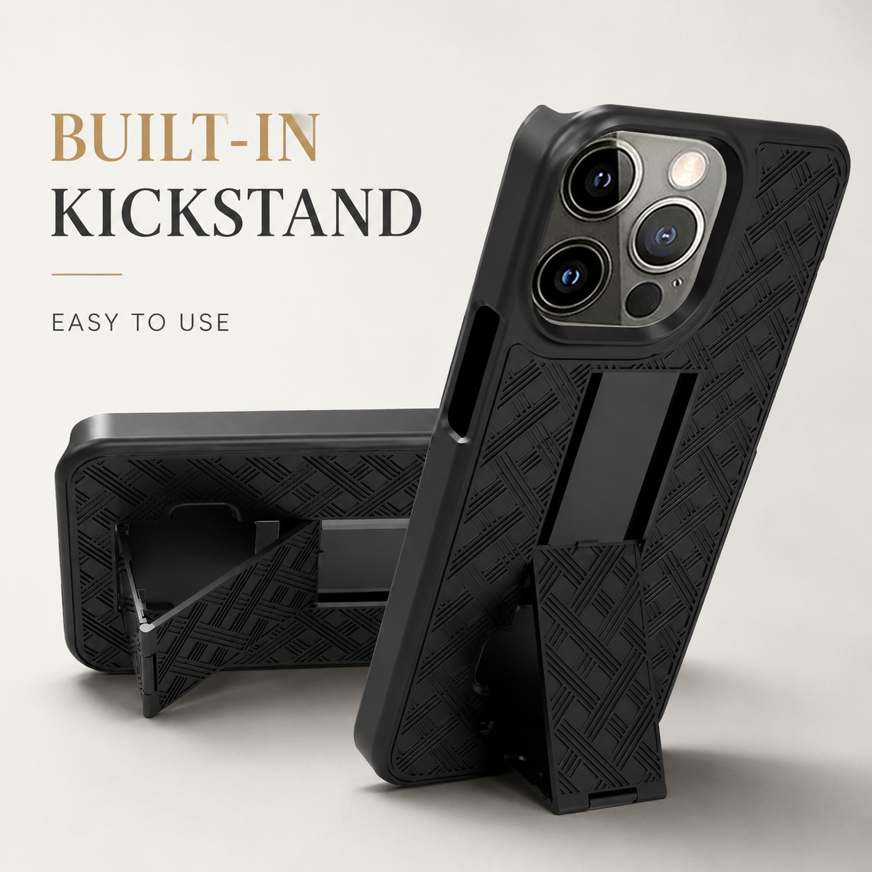 Premium iPhone Case MagSafe Compatible Rugged Holster Cover Belt Clip Kickstand Heavy Duty Shockproof Protective Camera Lens Guard Full Coverage