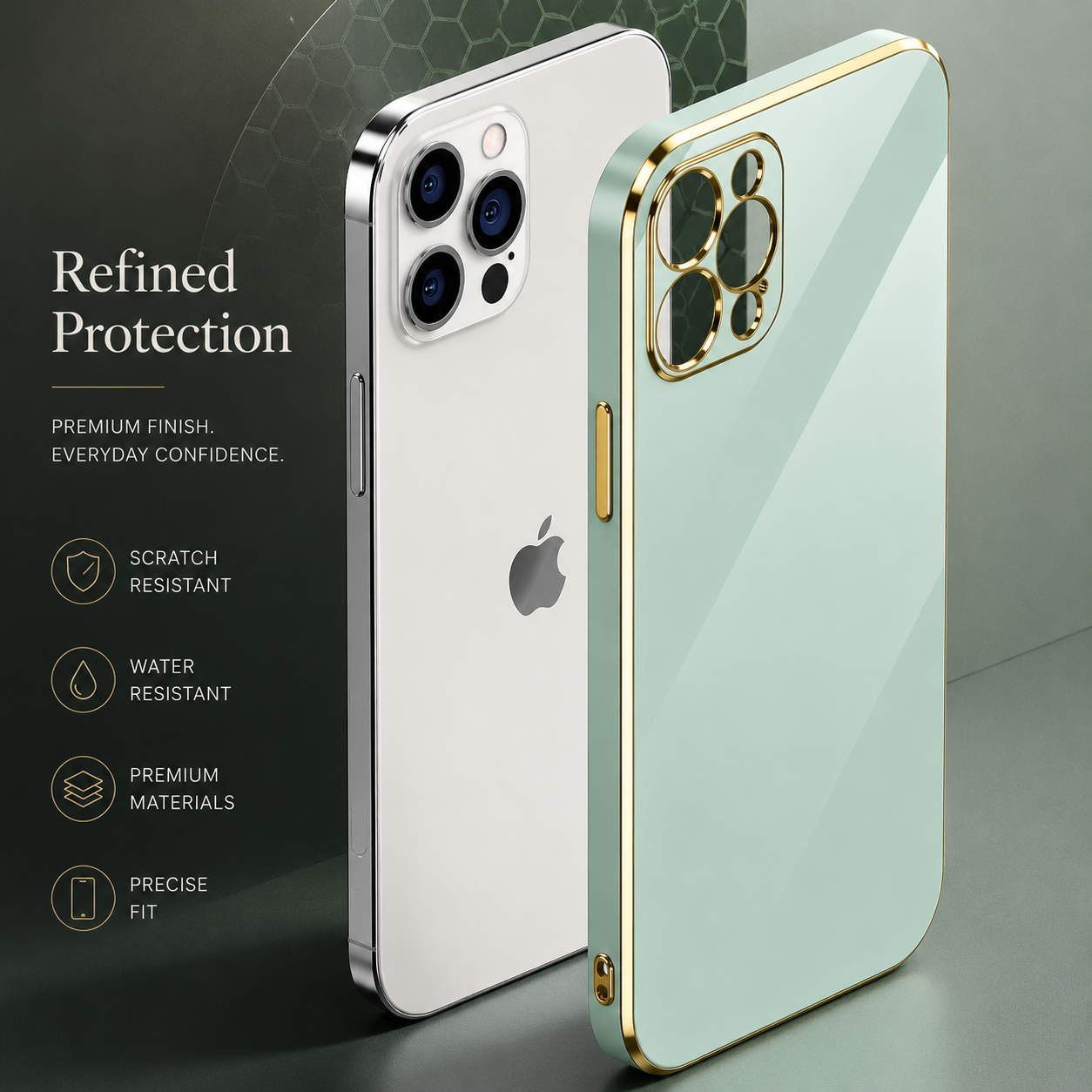Premium iPhone Case MagSafe Compatible Silicone Magnetic Cover Glossy Square Texture Shockproof Protective Camera Lens Guard Slim Design