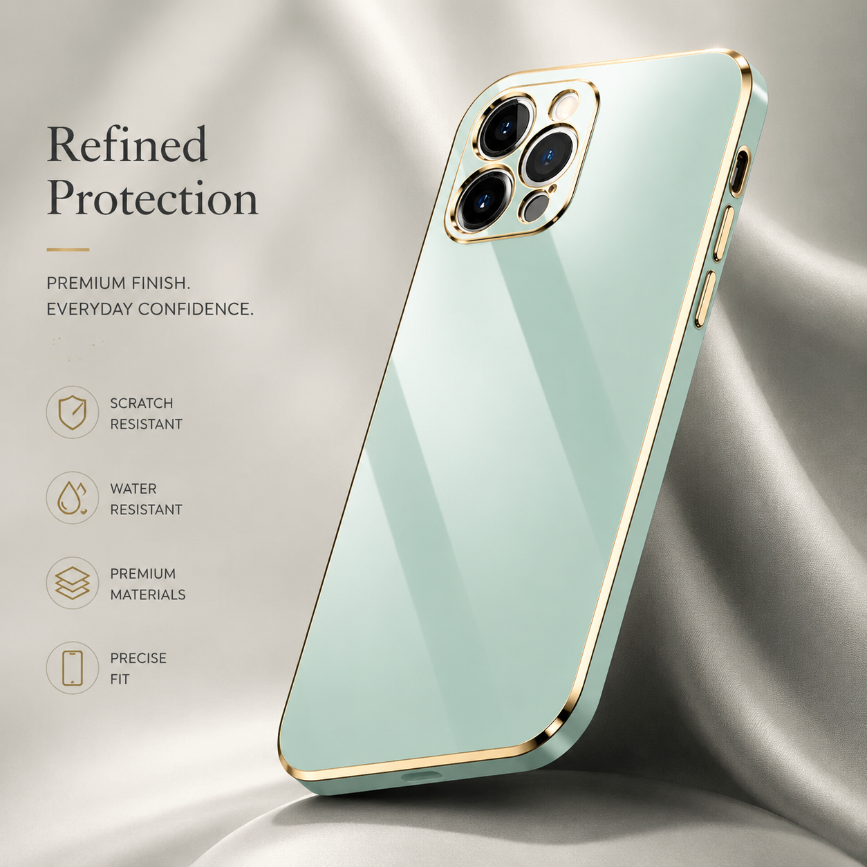 Premium iPhone Case MagSafe Compatible Silicone Magnetic Cover Glossy Square Texture Shockproof Protective Camera Lens Guard Slim Design