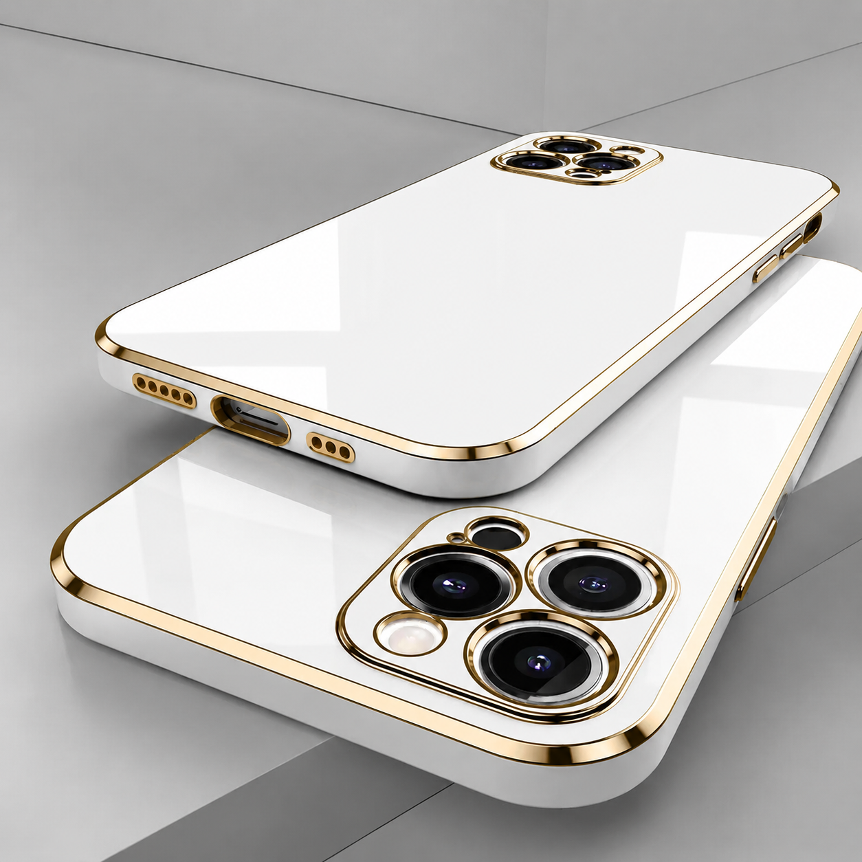 Premium iPhone Case MagSafe Compatible Silicone Magnetic Cover Glossy Square Texture Shockproof Protective Camera Lens Guard Slim Design