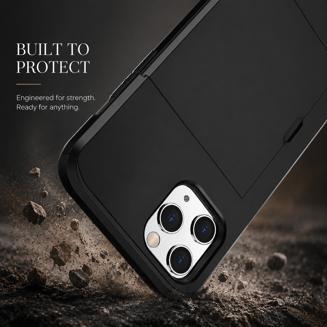Premium iPhone Case MagSafe Compatible Slider Wallet Cover Dual Layer Card Holder Magnetic Cover Shockproof Camera Lens Protection Slim Design