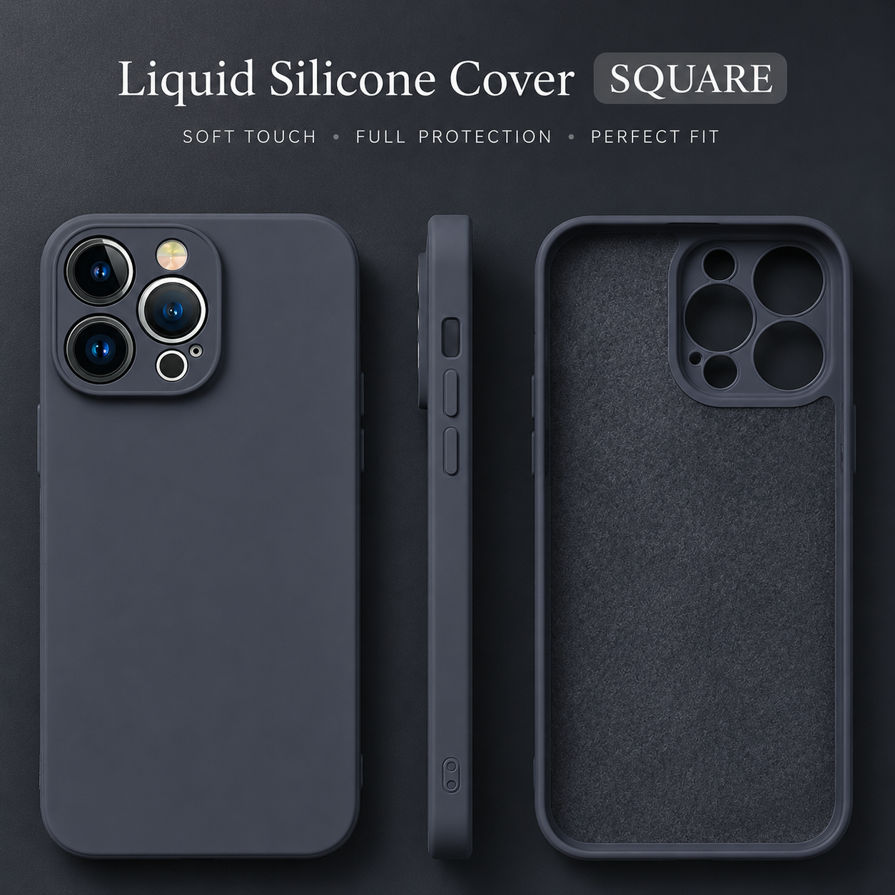 Premium iPhone Case MagSafe Compatible Square Edge Liquid Silicone Cover Magnetic Shockproof Protective Camera Lens Guard Slim Full Coverage Design