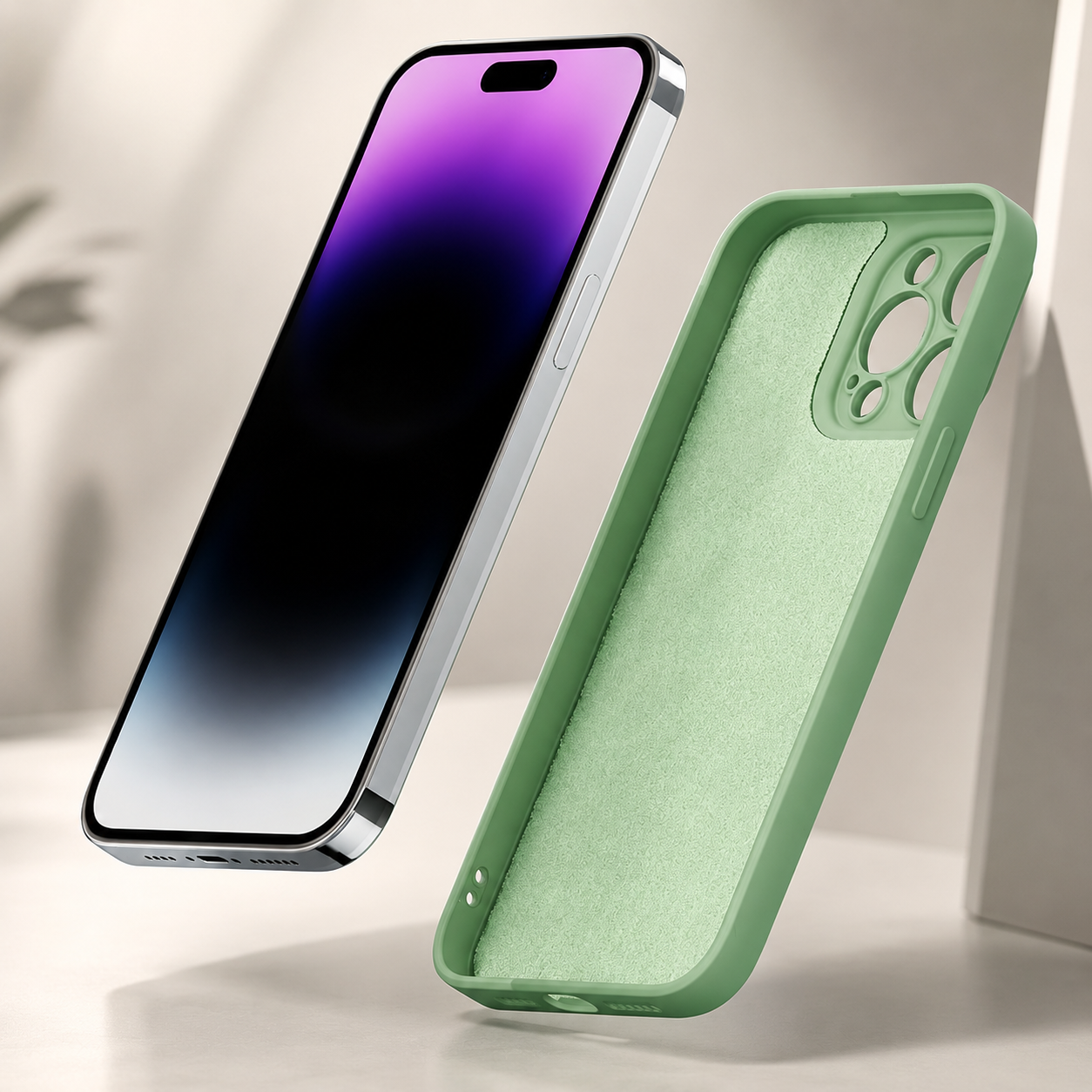 Premium iPhone Case MagSafe Compatible Square Edge Liquid Silicone Cover Magnetic Shockproof Protective Camera Lens Guard Slim Full Coverage Design