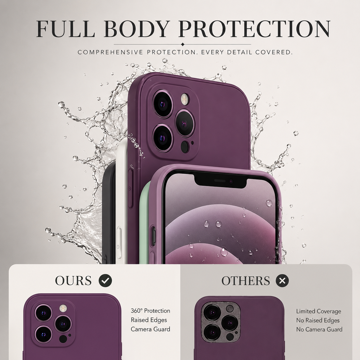 Premium iPhone Case MagSafe Compatible Square Edge Liquid Silicone Cover Magnetic Shockproof Protective Camera Lens Guard Slim Full Coverage Design