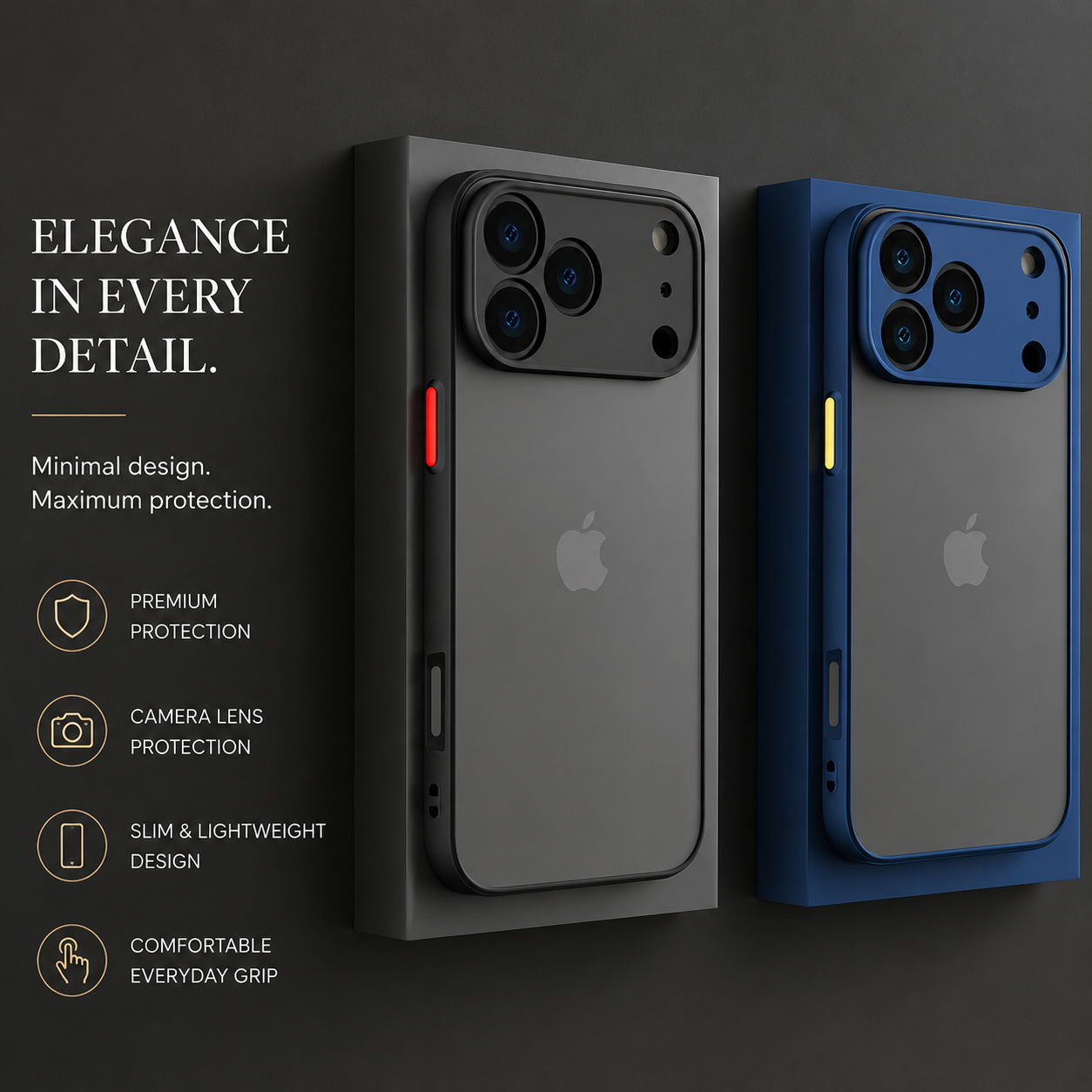 Premium iPhone Case MagSafe Compatible Translucent Armor Shockproof Matte Protective Cover Anti Fingerprint Slim Full Coverage Anti Scratch Design