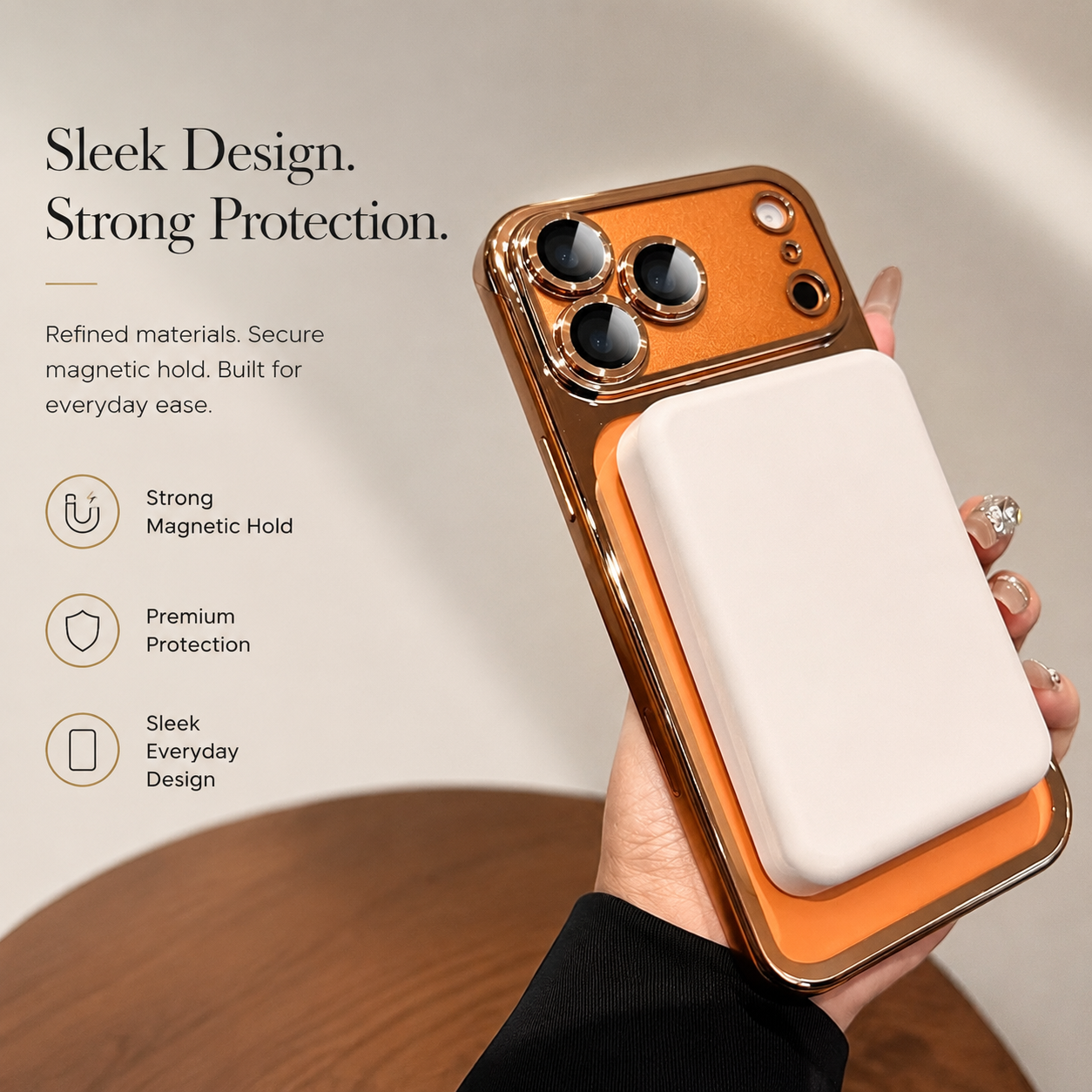 Premium iPhone Case MagSafe Compatible Transparent PC Cover Camera Protection Anti Fingerprint Anti Scratch Dustproof Frameless Slim Lightweight Design