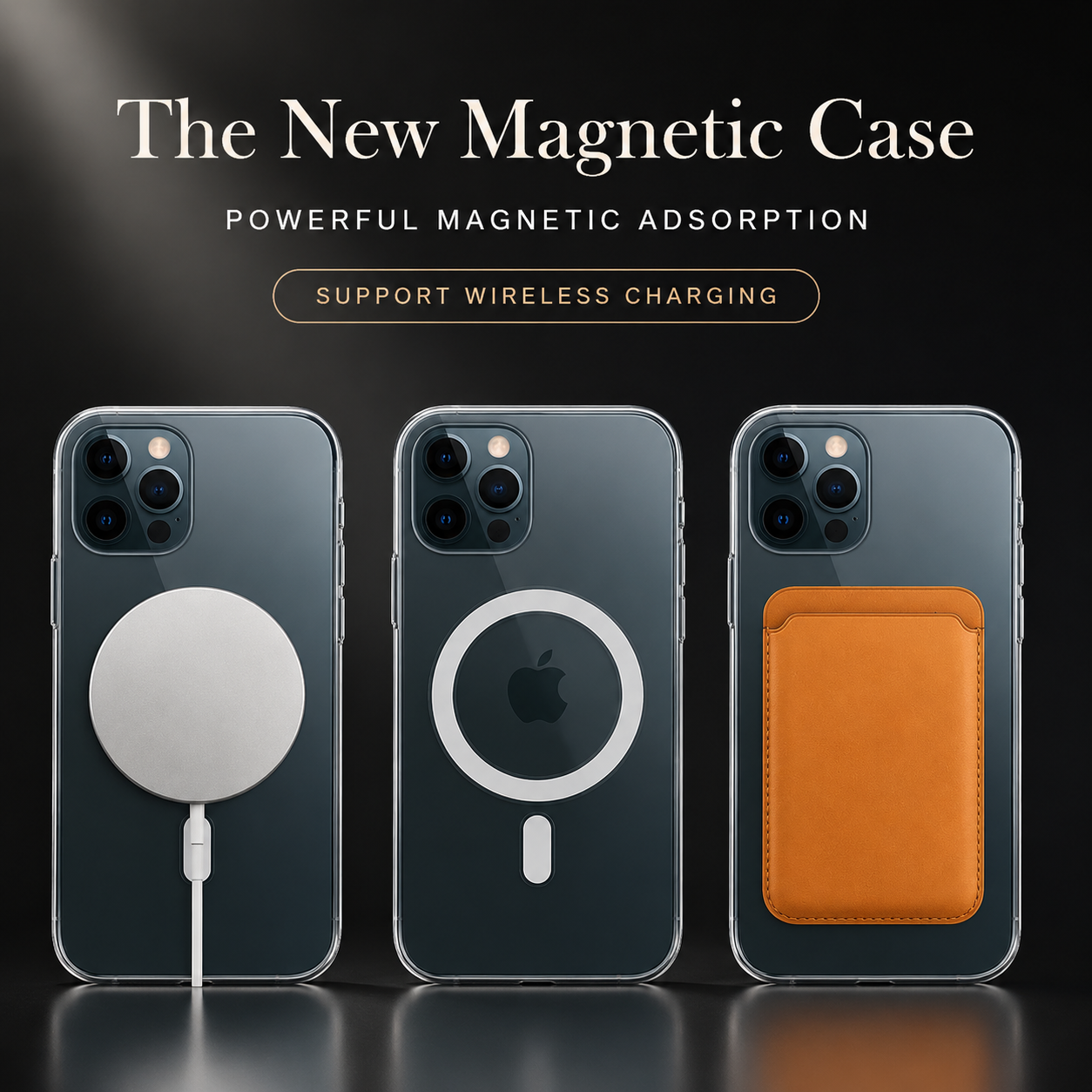 Premium iPhone Case MagSafe Compatible Ultra Thin Clear Frameless Cover Transparent Magnetic Shockproof Protective Camera Lens Guard Slim Design