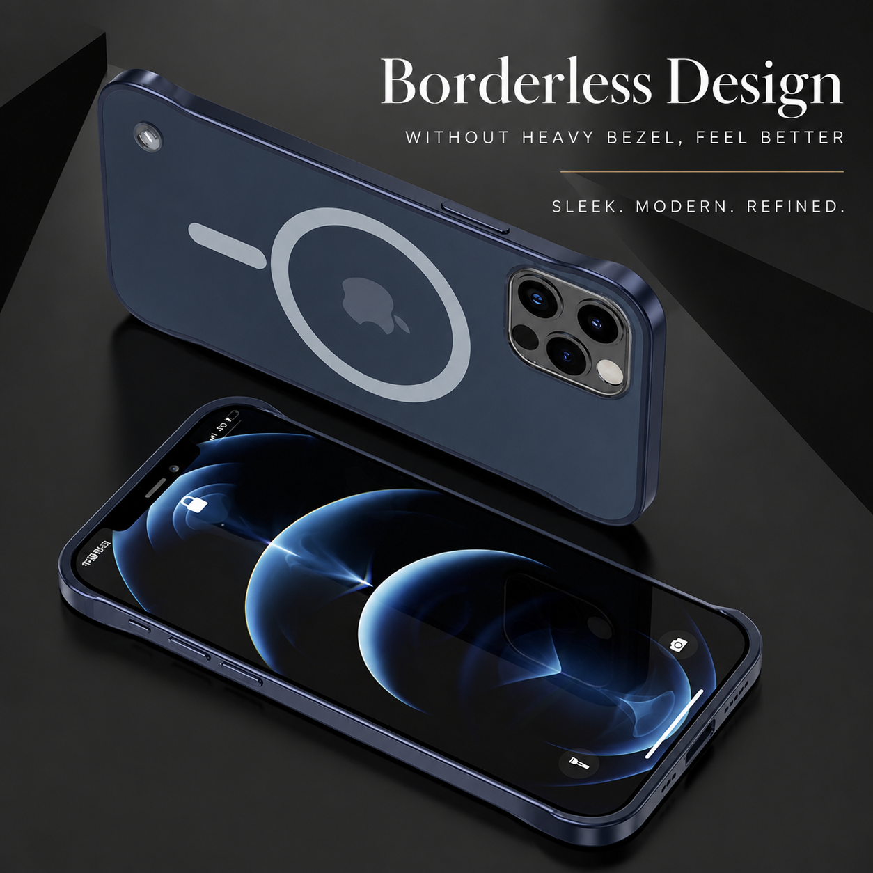 Premium iPhone Case MagSafe Compatible Ultra Thin Clear Frameless Cover Transparent Magnetic Shockproof Protective Camera Lens Guard Slim Design