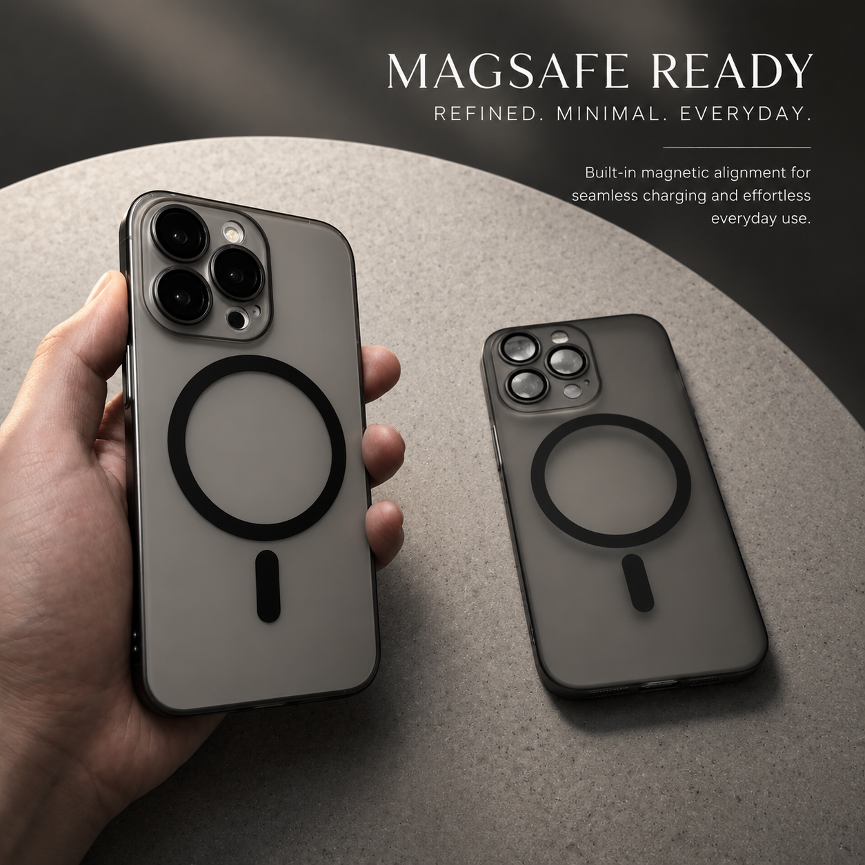 Premium iPhone Case MagSafe Compatible Ultra Thin Clear Frameless Cover Transparent Magnetic Shockproof Protective Camera Lens Guard Slim Design