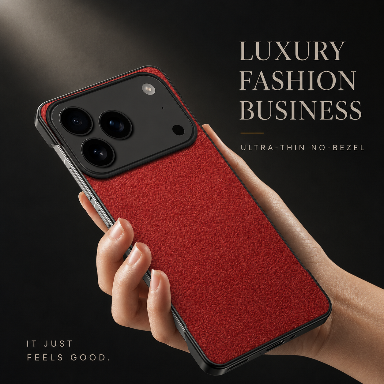 Premium iPhone Case MagSafe Compatible Ultra Thin Leather Cover Frameless PC Back Shockproof Anti Fall Camera Protection Non Slip Matte Slim Design