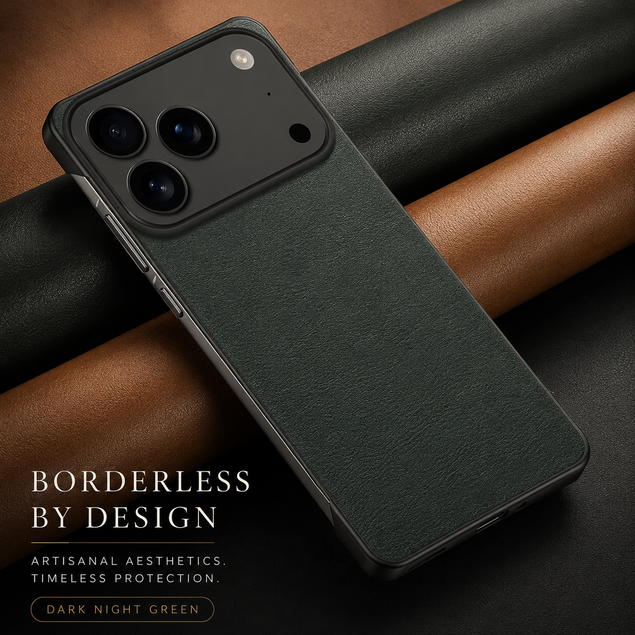 Premium iPhone Case MagSafe Compatible Ultra Thin Leather Cover Frameless PC Back Shockproof Anti Fall Camera Protection Non Slip Matte Slim Design