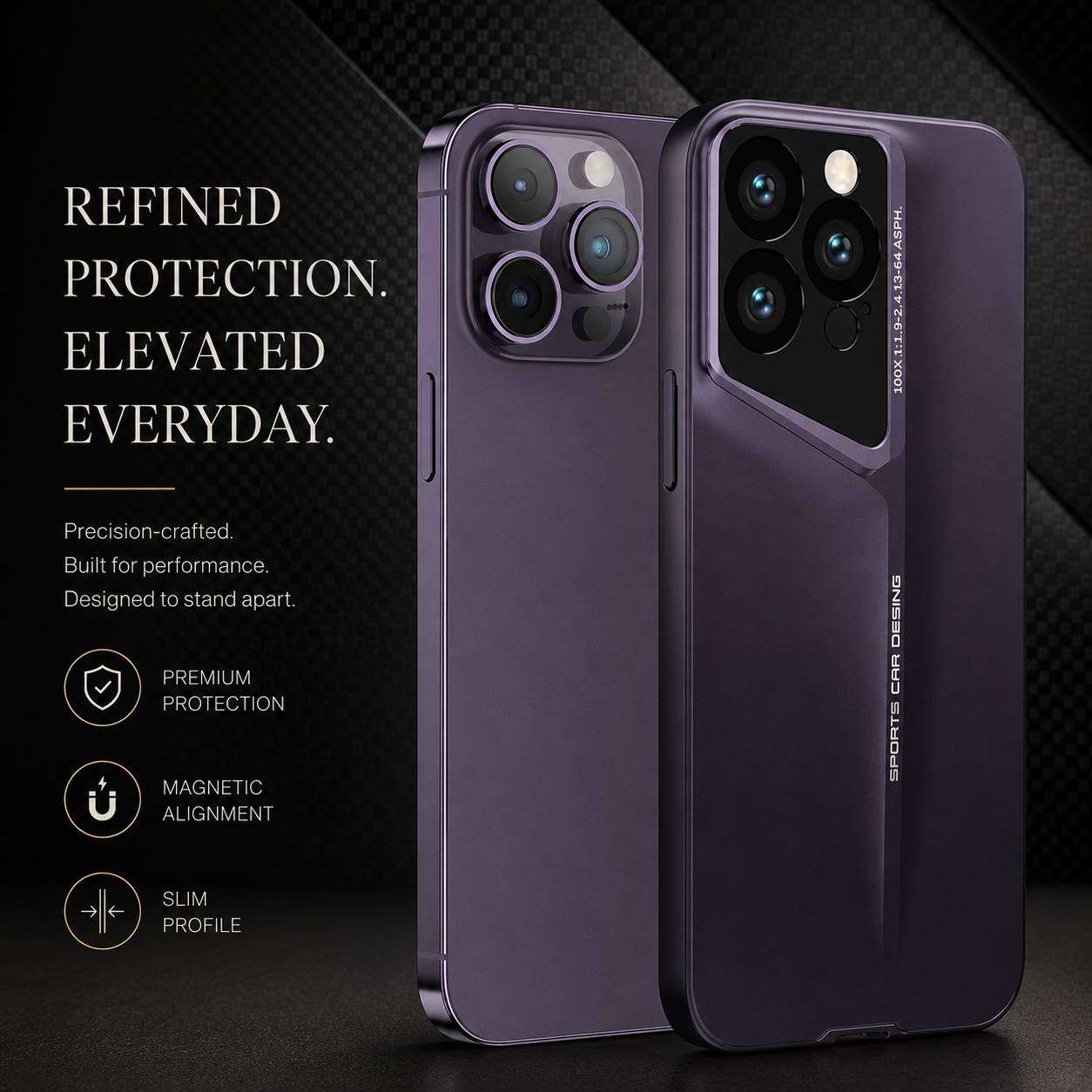Premium iPhone Case MagSafe Compatible Ultra Thin Magnetic Hard PC Cover Matte Blade Texture Shockproof Camera Protection Non Slip Lightweight Slim Design