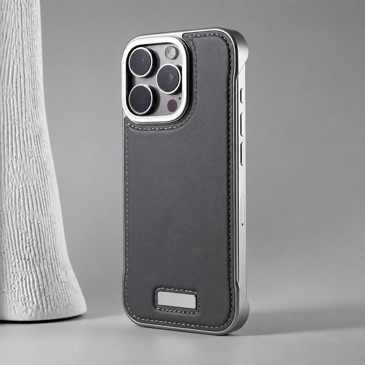 Premium iPhone Case MagSafe Compatible Ultra Thin PU Leather Cover Metal Lens Frame Shockproof Borderless Camera Protection Slim Matte Non Slip Design
