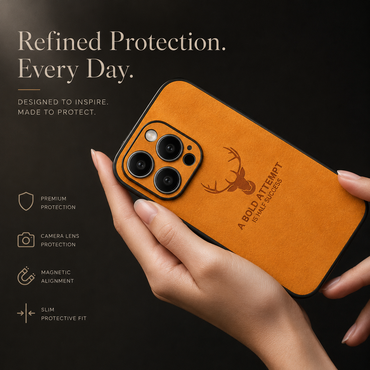 Premium iPhone Case MagSafe Compatible Vintage Leather Cover Magnetic Shockproof Protective Camera Lens Guard Slim Full Coverage Classic Design