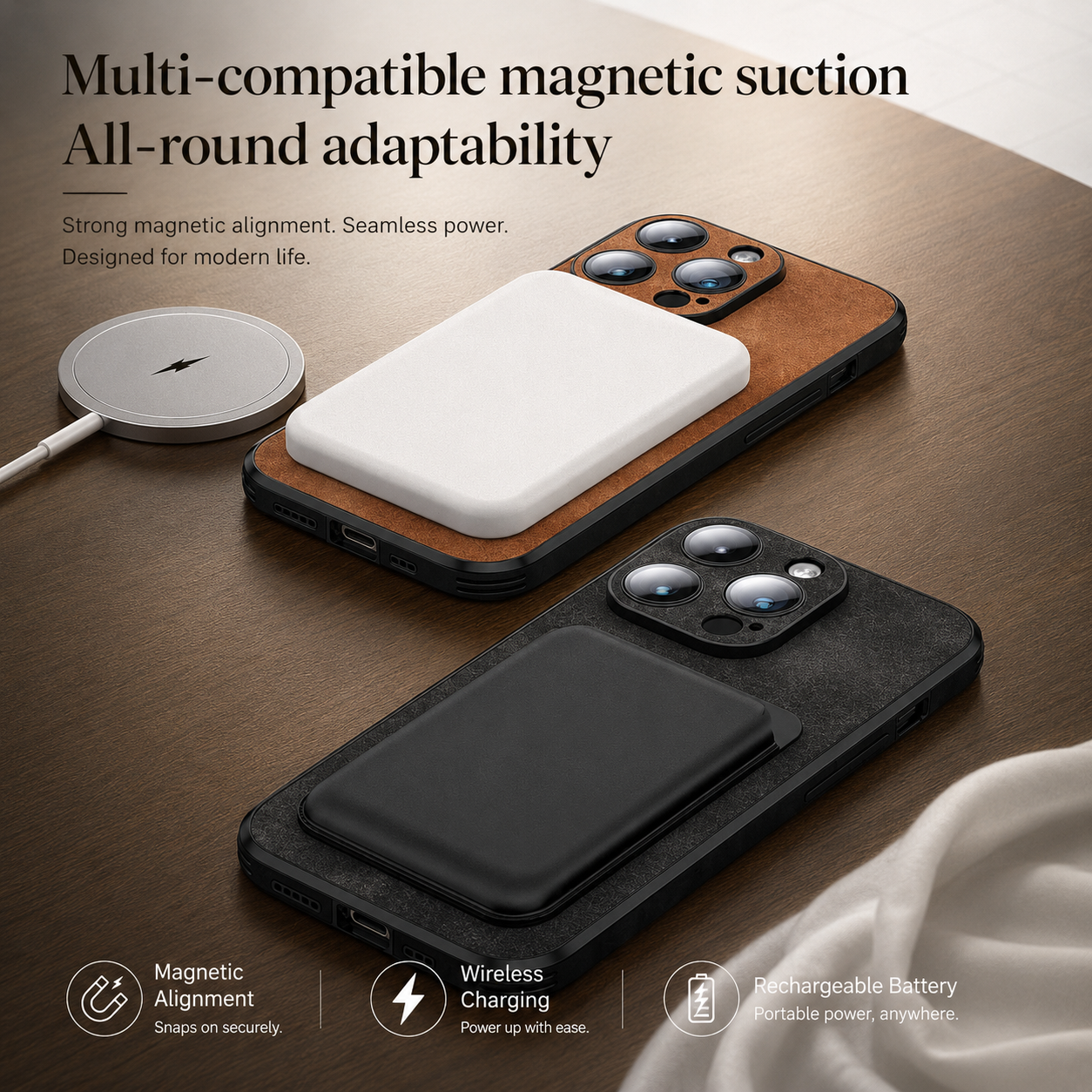 Premium iPhone Case MagSafe Compatible Vintage Leather Cover Magnetic Shockproof Protective Camera Lens Guard Slim Full Coverage Classic Design