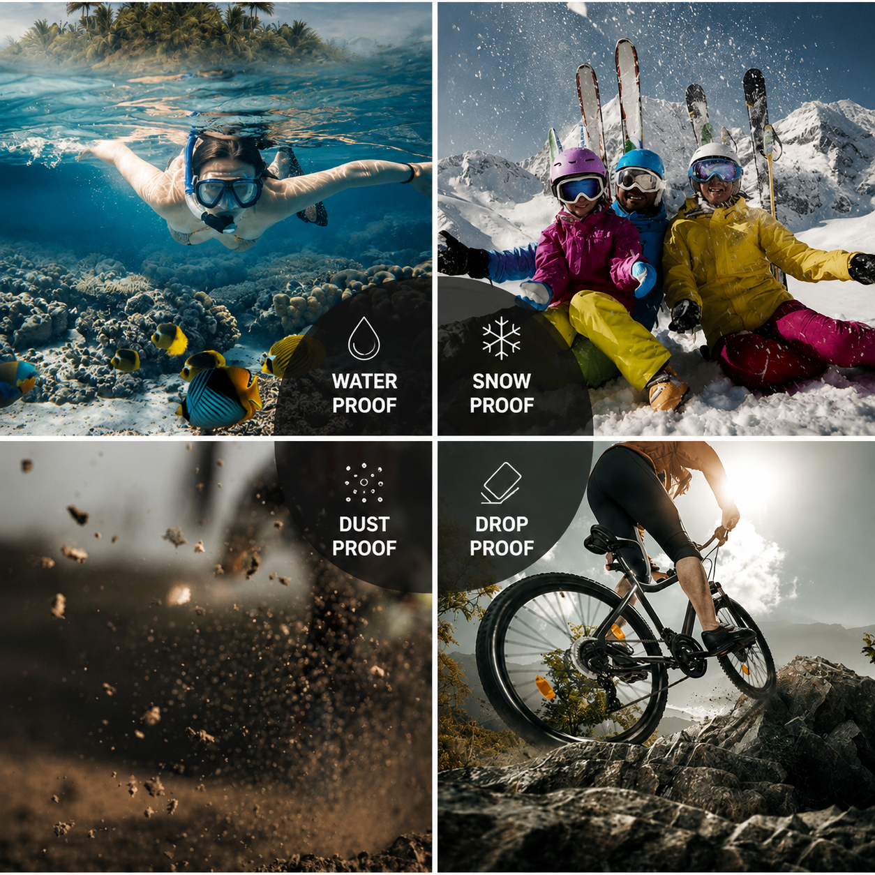 Premium iPhone Case MagSafe Compatible Waterproof Sealed Armor Cover IP68 Shockproof 360 Full Body Protective Camera Lens Guard Dustproof Slim Design