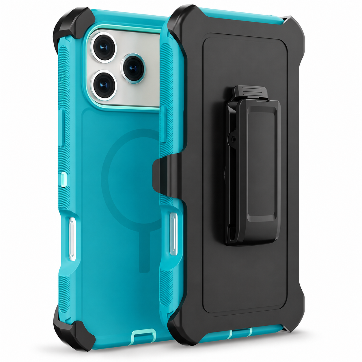Premium iPhone Case Magnetic Defender Box Cover Shockproof Armor TPU PC Belt Clip Holder Full Port Protection Camera Protection Rugged Design