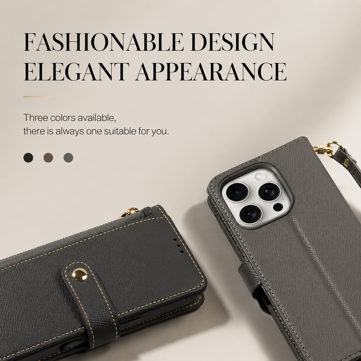 Premium iPhone Case Magnetic Detachable Wallet Cover Cow Leather Card Holder Shockproof Wireless Charging Support Anti Scratch Slim Protective Design