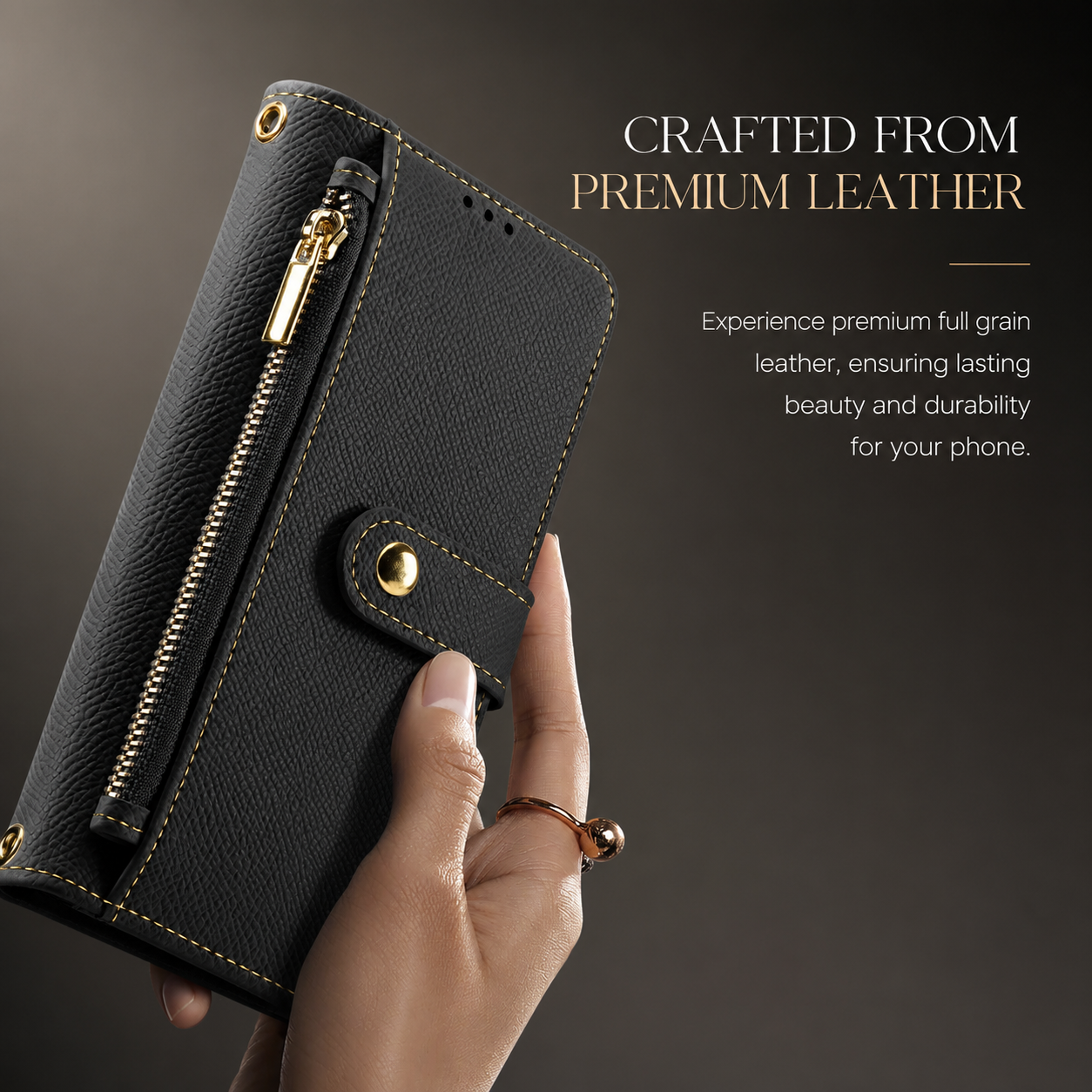 Premium iPhone Case Magnetic Detachable Wallet Cover Cow Leather Card Holder Shockproof Wireless Charging Support Anti Scratch Slim Protective Design