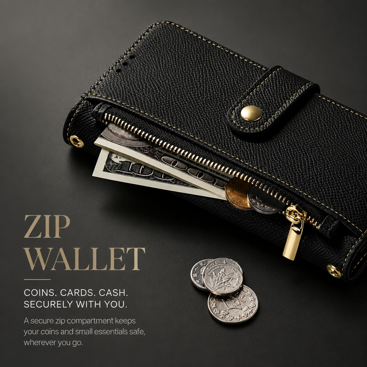 Premium iPhone Case Magnetic Detachable Wallet Cover Cow Leather Card Holder Shockproof Wireless Charging Support Anti Scratch Slim Protective Design